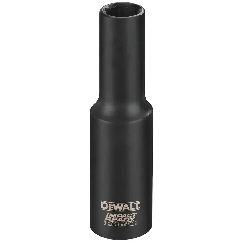 DeWALT IMPACT READY DW22952 Impact Socket, 1-1/16 in Socket, 1/2 in Drive, Square Drive, 6-Point, Steel, Black Oxide