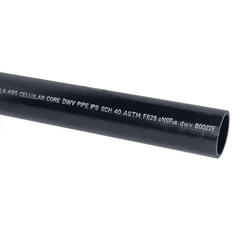 JM EAGLE 27425 Cellular Core Pipe Plain, 2 in, 20 ft L, Black