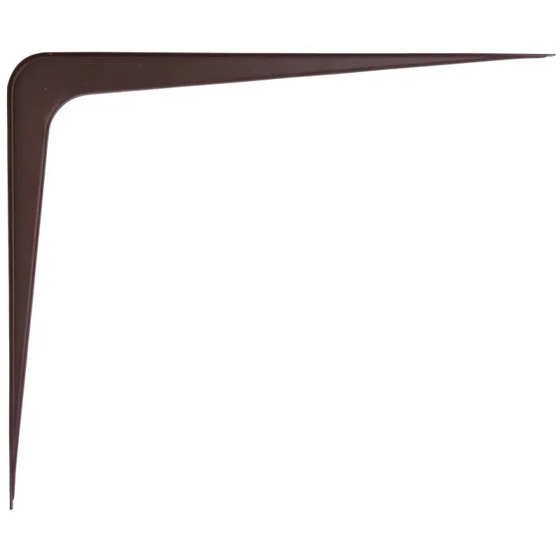 ProSource 21142CHO-PS Shelf Bracket, 170 lb/Pair, 14 in L, 12 in H, Steel, Chocolate