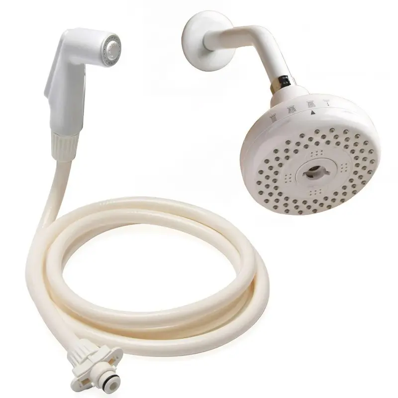 4-spray 5 in. Dual Shower Head and Handheld Shower Head in White1.7 / each