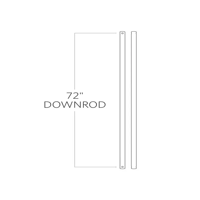 72 in. Matte Black Extension Downrod