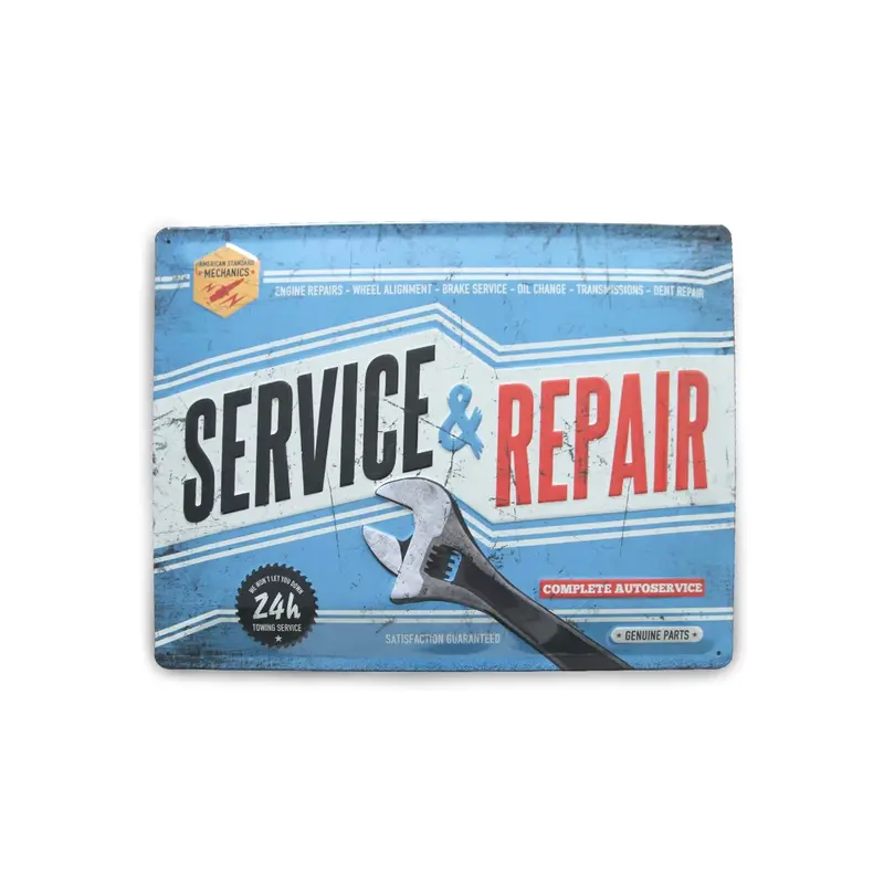 Service & Repair Metal Sign