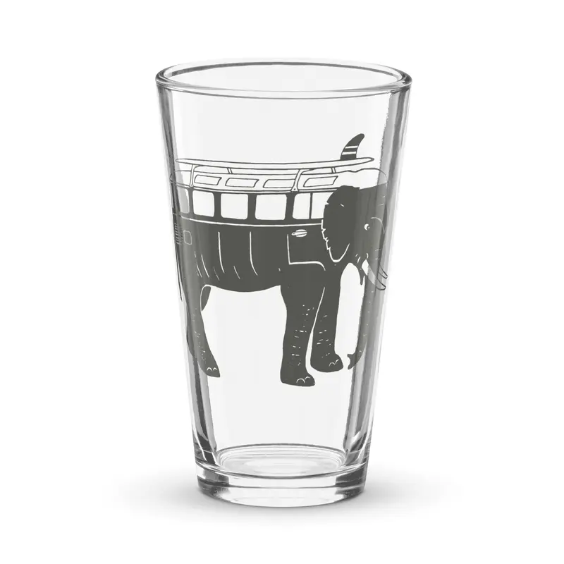 Easy Ride Elephant Shaker Pint Glass