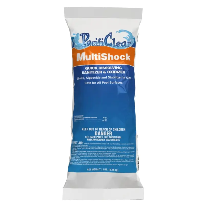PacifiClear F135001012PC Multi-Shock Pool Chemical, 1 lb Bag, Granular