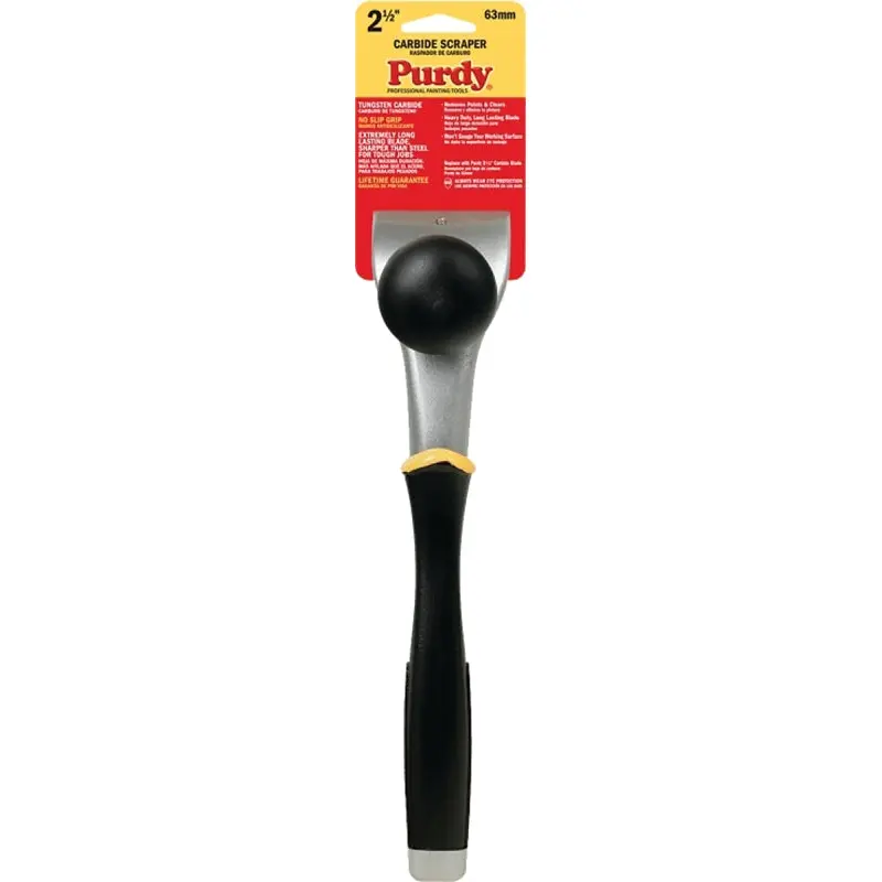 Purdy 144900230 Wall Scraper, 2-1/2 in W Blade, Tungsten Carbide Blade, Soft-Grip Handle