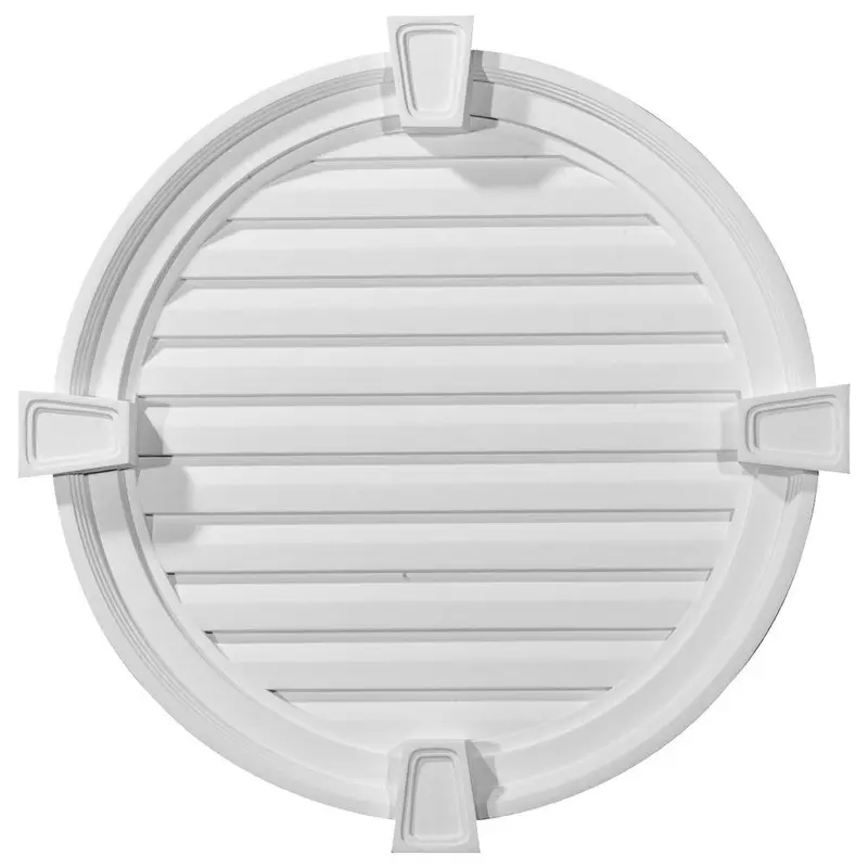 24 in. x 24 in. Round Primed Polyurethane Paintable Gable Louver Vent4.04 / each