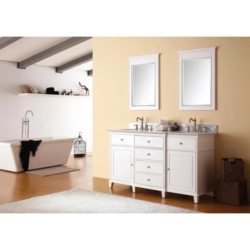 Avanity Windsor 72-in White Bathroom Vanity Cabinet