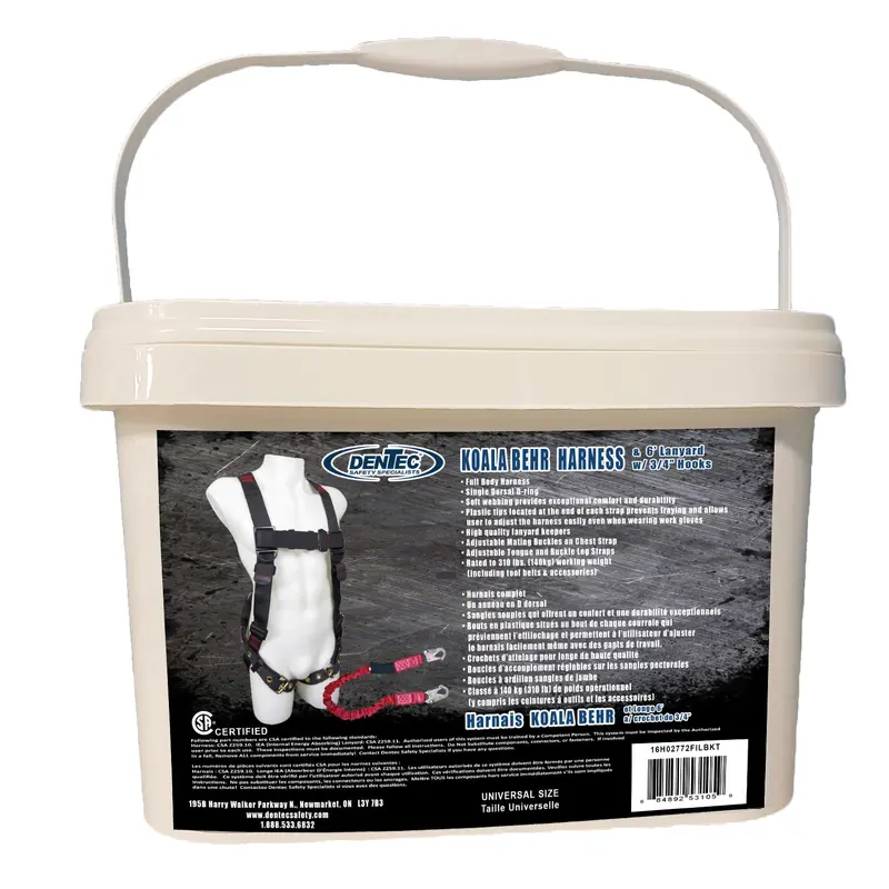 DENTEC Koala Behr Harness & 6ft Lanyard Kit in Bucket