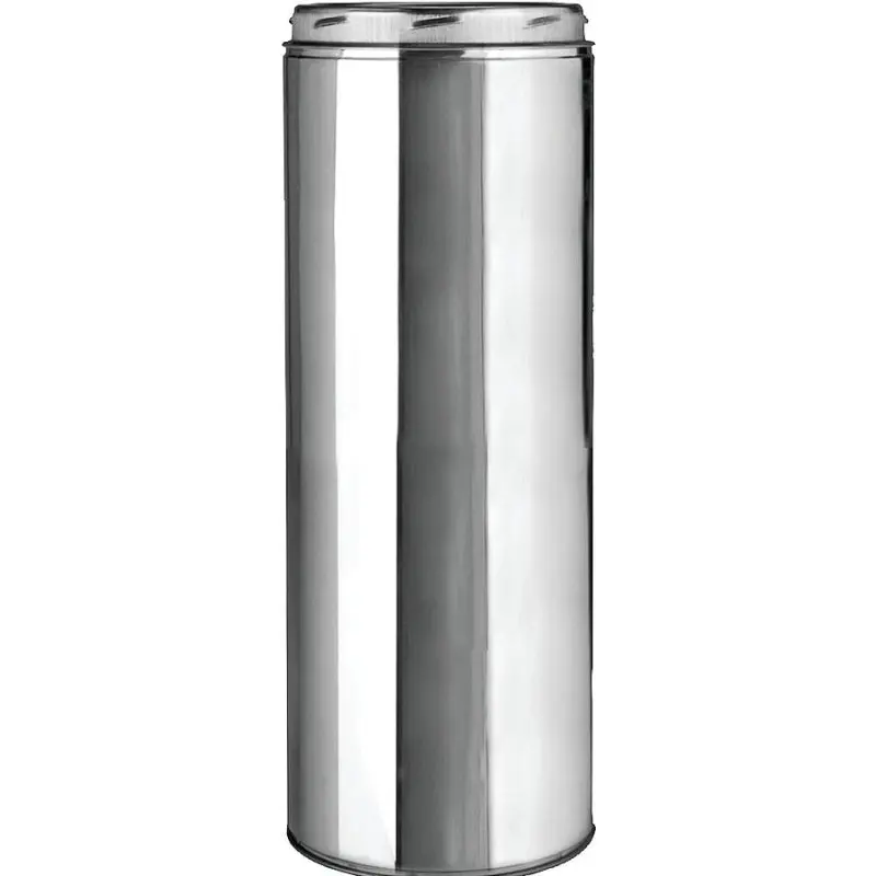 Selkirk 208018 Chimney Pipe, 10 in OD, 18 in L, Stainless Steel