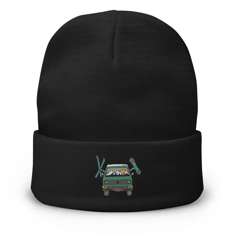 Shred Van Embroidered BeanieBlack
