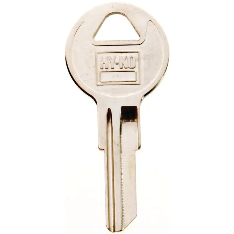 Hy-Ko 11010IN8 Key Blank, Brass, Nickel, For: ILCO Cabinet, House Locks and Padlocks