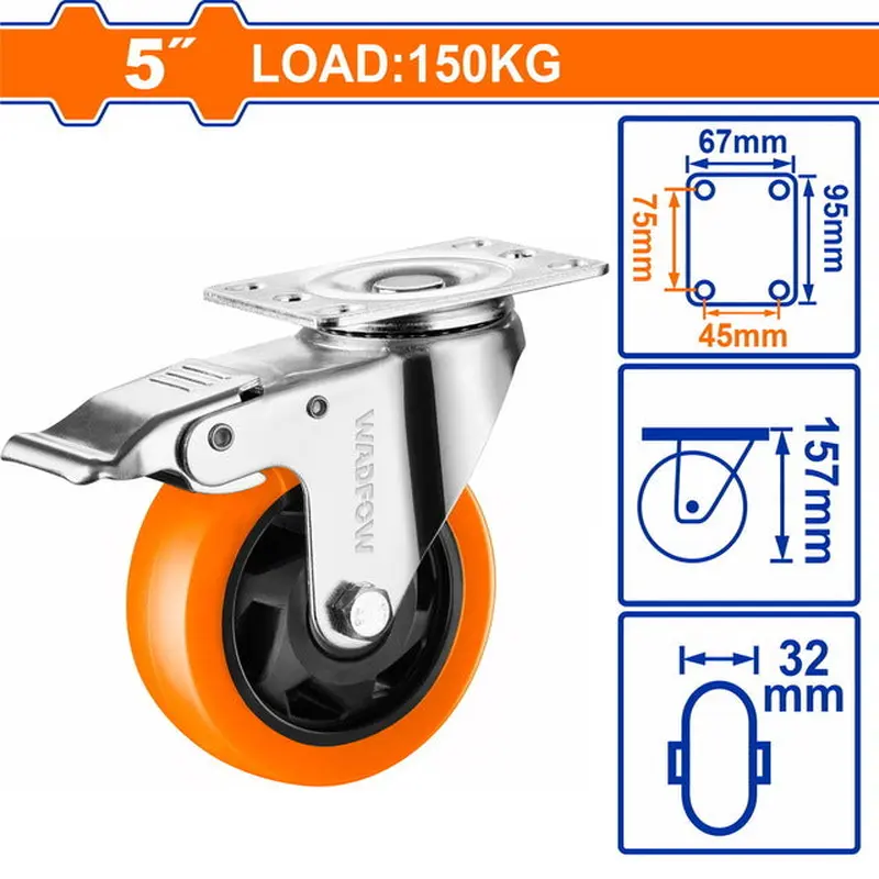 WADFOW Caster Wheel PU -125mm