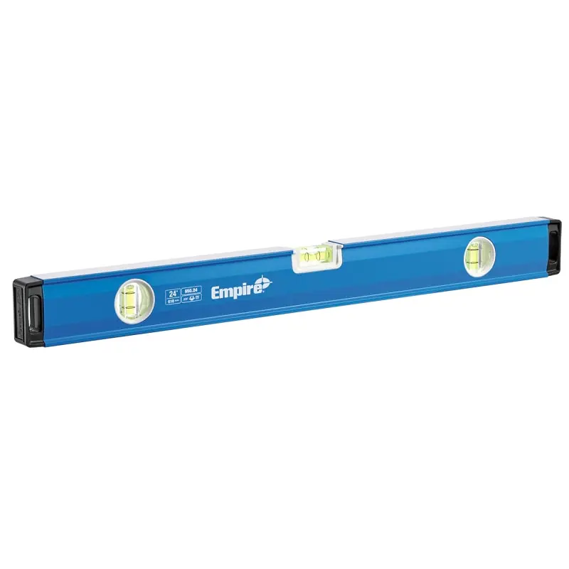 Empire 650 Series 650.24 Compact Box Level, 24 in L, 3-Vial, Aluminum, Blue