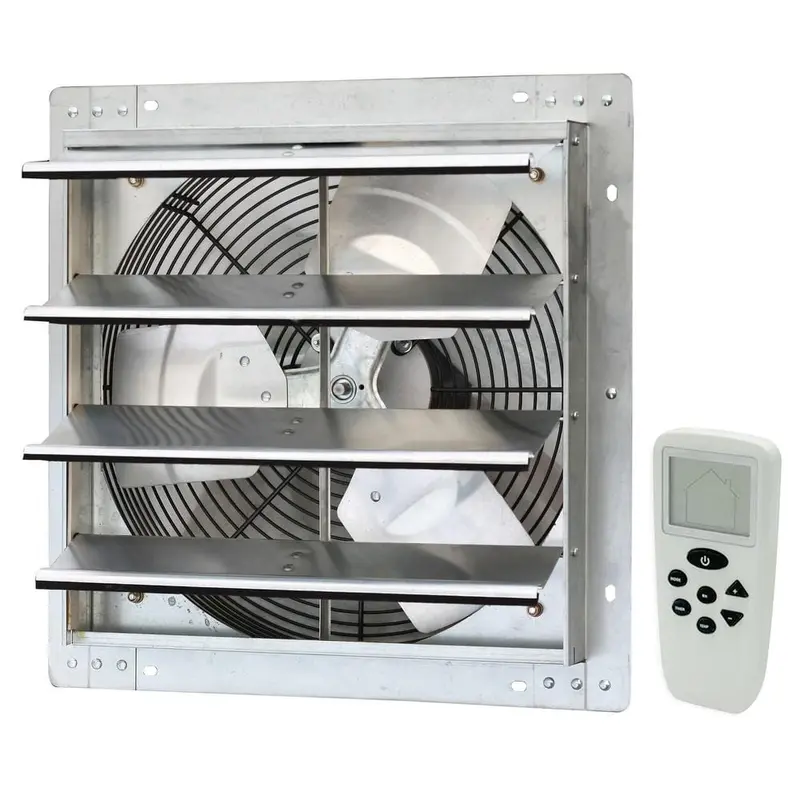 1200 CFM Silver Electric Powered Gable Mount Shutter Fan/Vent1736 / Silver / 16.60