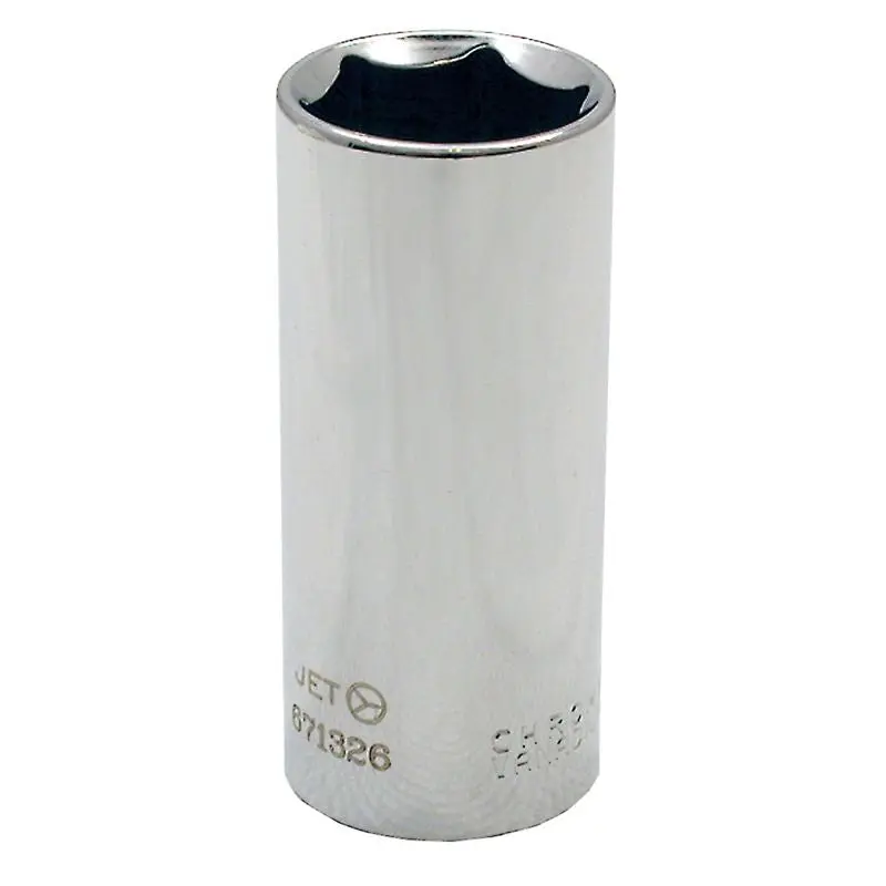 Jet 671314 3/8 Dr X 7/16 Deep Chrome Socket - 6 Point