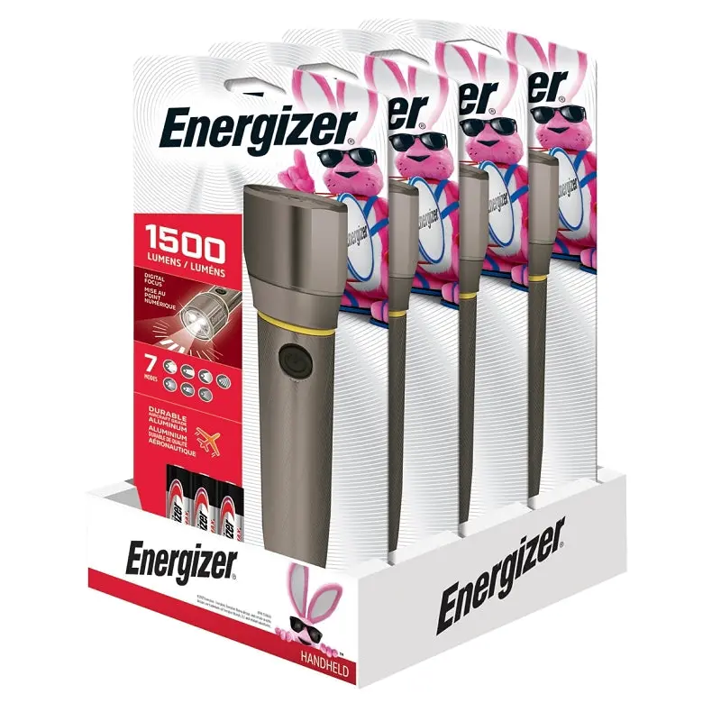 Eveready ENPMZH611 Flashlight, AA Battery, LED Lamp, 230 m Beam Distance