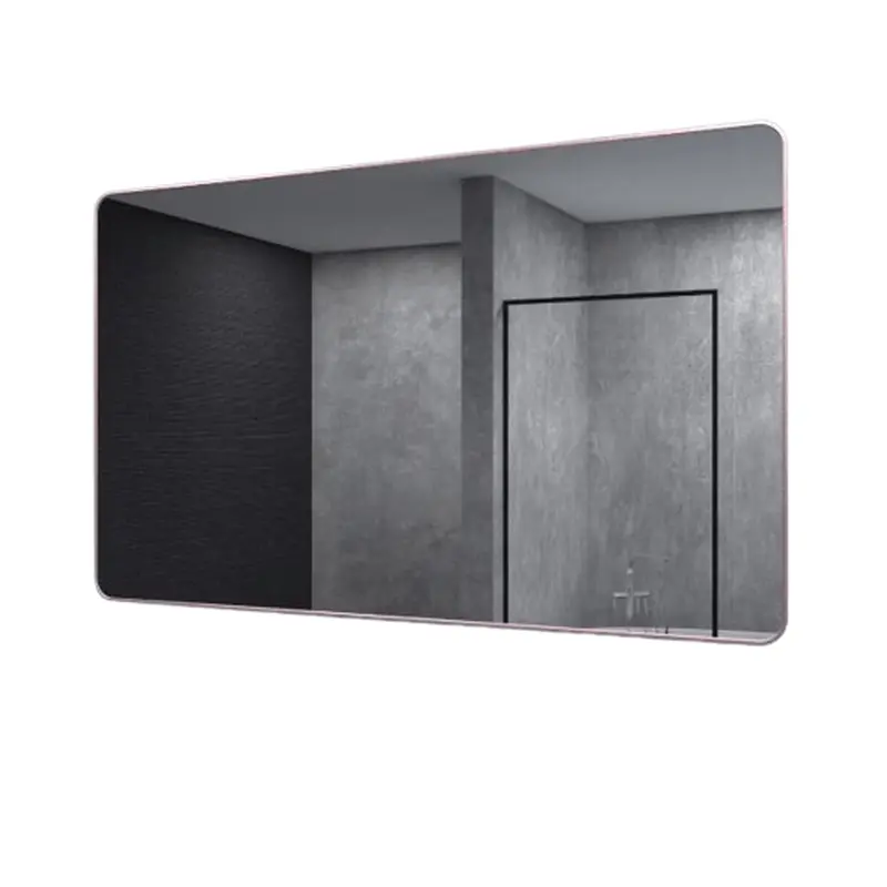 60 in. W x 36 in. H Rectangular Framed Wall Bathroom Vanity Mirror in Rose Gold