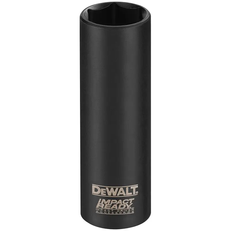 DeWALT IMPACT READY DW2287 Impact Socket, 9/16 in Socket, 3/8 in Drive, Square Drive, 6-Point, Steel, Black Oxide