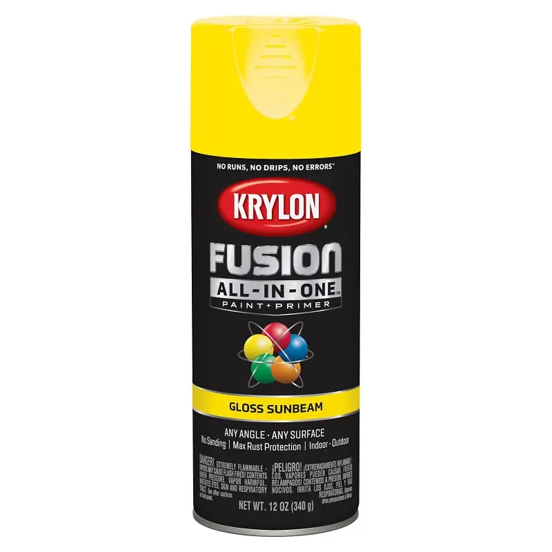Krylon K02725007 Spray Paint, Gloss, Sunbeam, 12 oz, Can