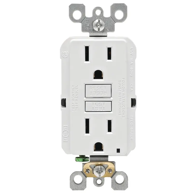 Leviton M02-GFNT1-03W GFCI Receptacle/Outlet, 125 V, 15 A, NEMA: NEMA 5-15R, White
