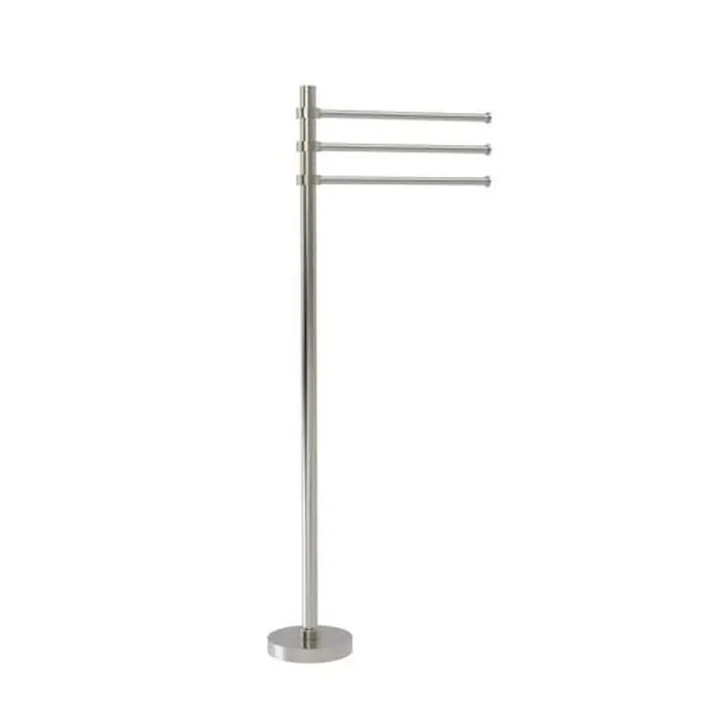 Allied Brass Satin Nickel Freestanding Towel Rack
