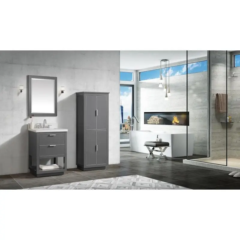 Avanity 25-in White Quartz Bathroom Vanity TopWhite