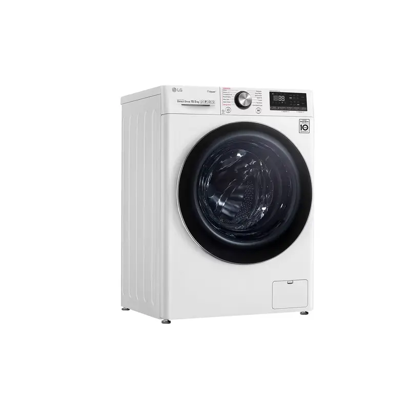 10.5 Front Load Washing Machine, AI DD, TurboWash 360, White Color