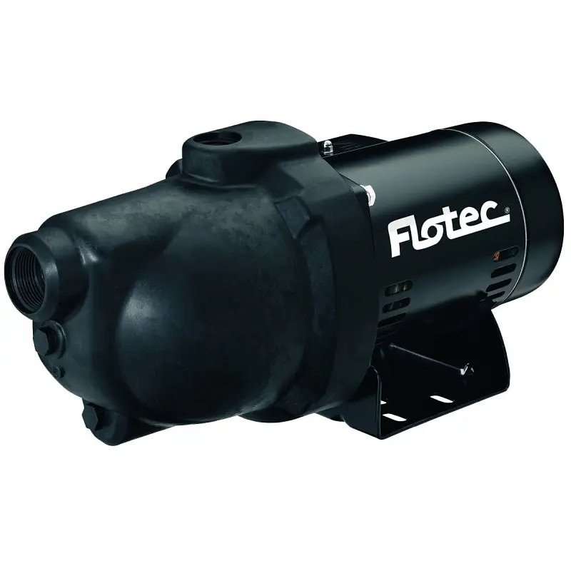 Flotec FP4032 Jet Pump, 9.6/19.2 A, 115/230 V, 1 hp, 1-1/4 in Suction, 1 in Discharge Connection, 25 ft Max Head, 18 gpm