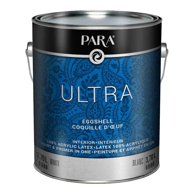 Para Ultra Series 8093-16 Interior Paint, Solvent, Water, Eggshell, Ultra Deep, 1 gal, 420 to 480 sq-ft Coverage Area