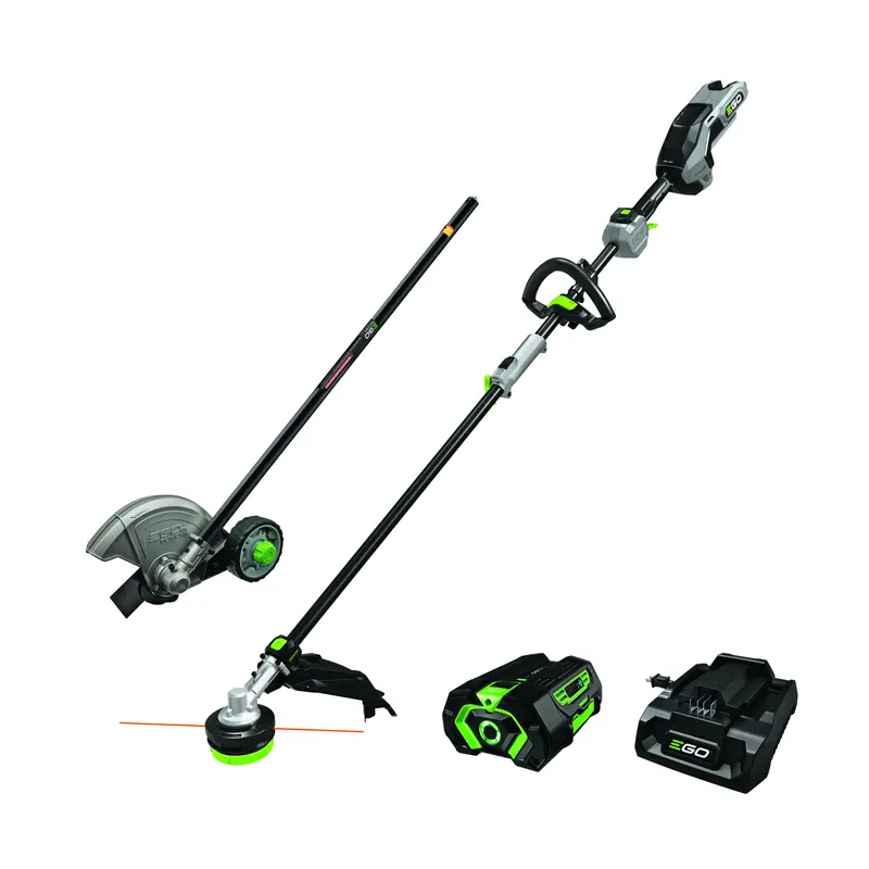 EGO MHC1603 Power  MultiHead Combo Kit; 16 Carbon Fiber String Trimmer with POWERLOAD, Carbon Fiber Edger, and 56V Power Head with 4.0Ah Battery and 320W Charger