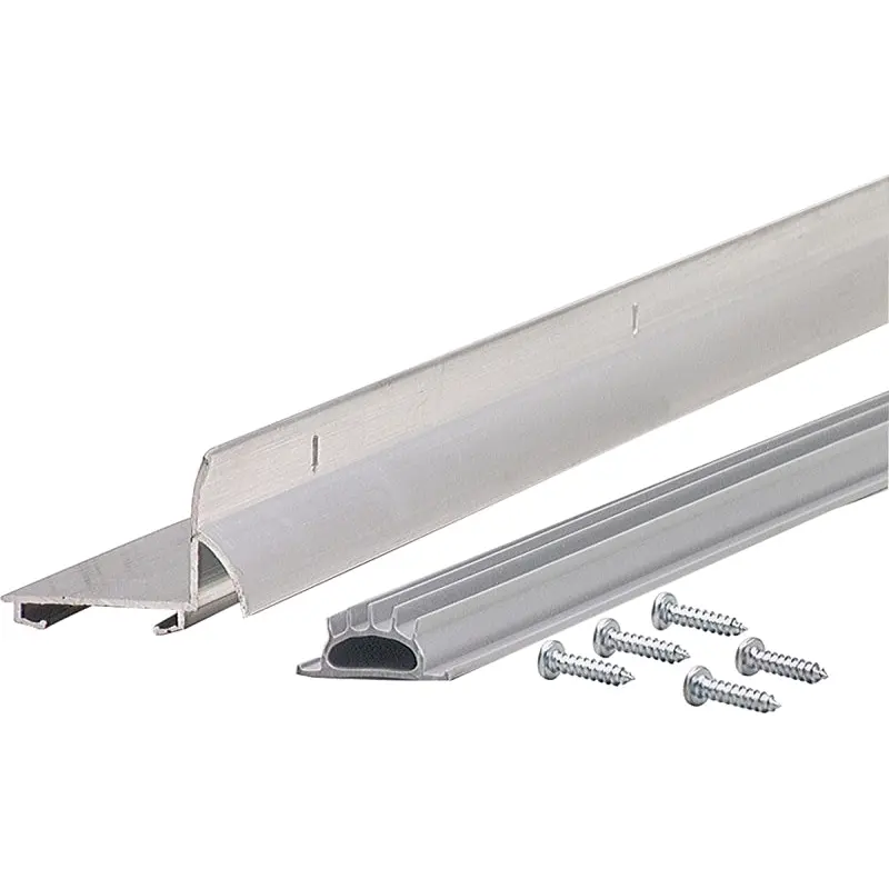 M-D DB001 Series 81901 Door Bottom with Drip Cap, 36 in L, 1-1/4 in W, 1-1/4 in H, Aluminum, Mill