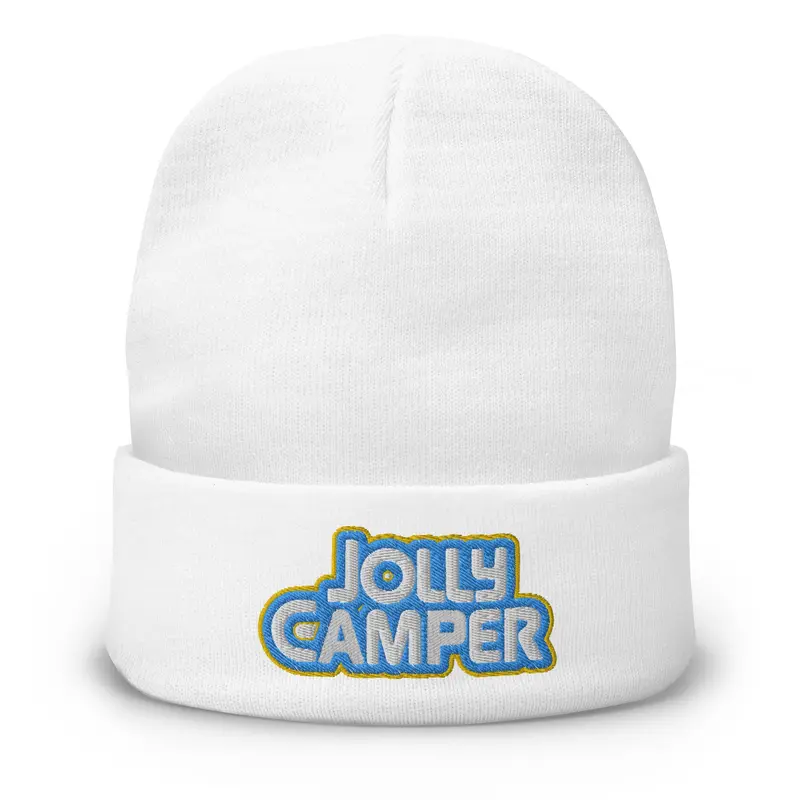 Jolly Camper Embroidered BeanieBlack