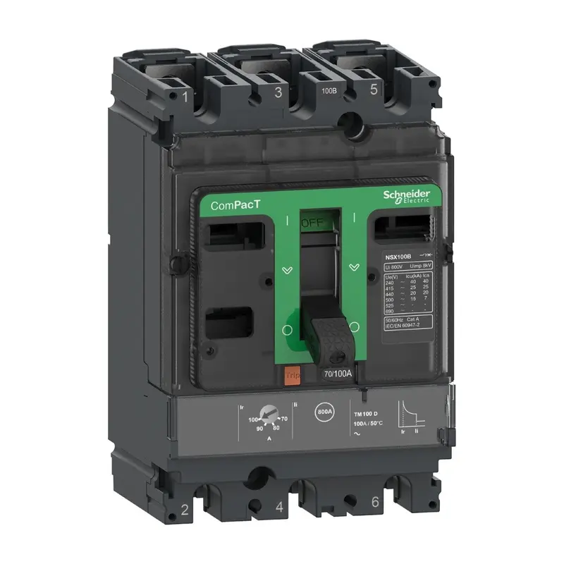 Circuit breaker Compact 100A , 3 poles | C10B3TM100C