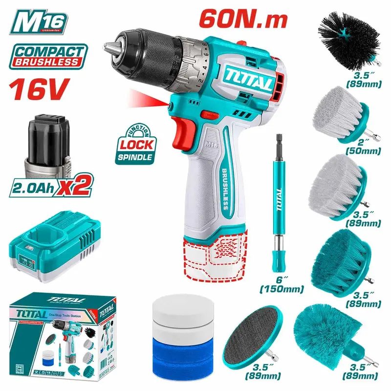 TOTAL TOSLI240786 Compact Brushless Drill