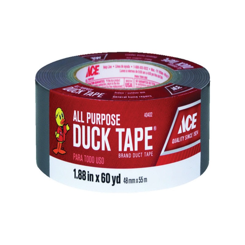 ACE 241572 Duct Tape, 1.88 in W, 60 yd L, Gray