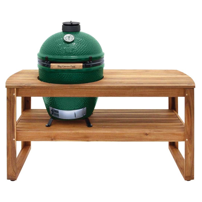 Big Green Egg 118257 Table, 60 in L, 25 in W, Acacia Hardwood