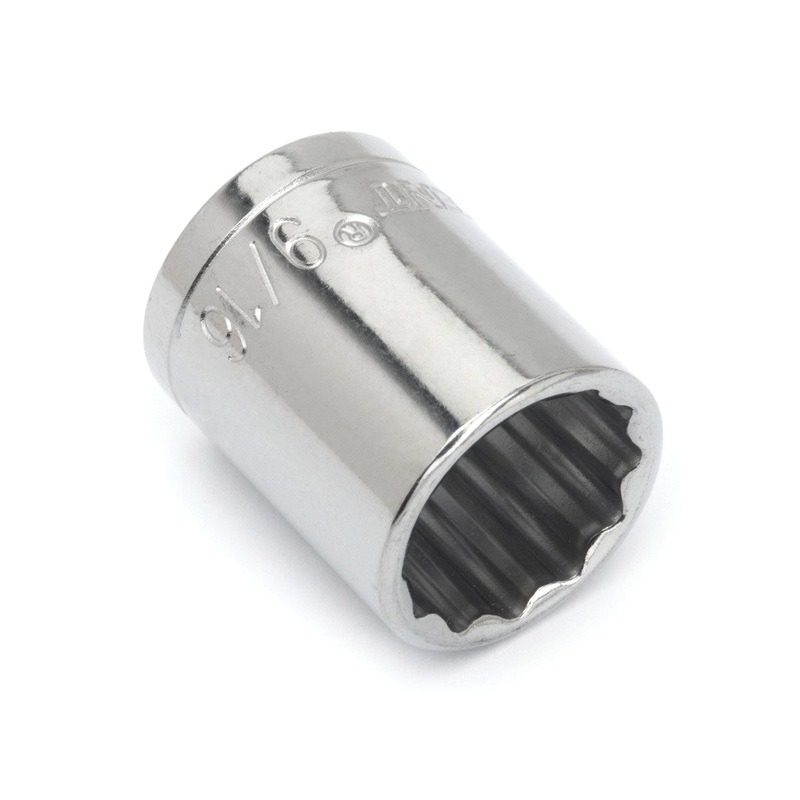 CRESCENT CDS28N Socket, System of Measurement: Imperial, Standard Length, 9/16 in Socket, 3/8 in Drive, 12-Point