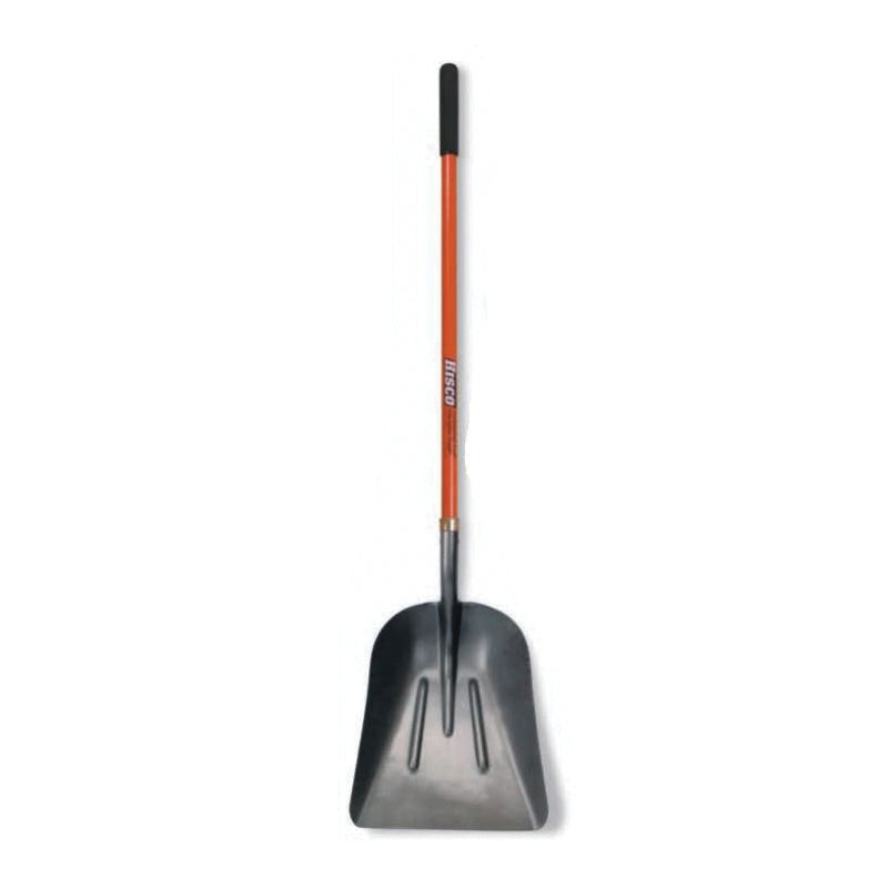 HISCO HISGS10L Large Grain Scoop, 14-1/2 in W Blade, 18 in L Blade, Steel Blade, Fiberglass Handle