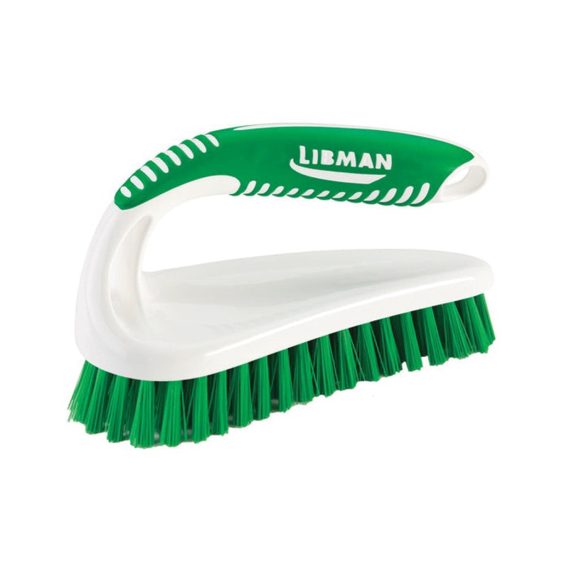 LIBMAN COMMERCIAL 57 Power Scrub Brush, 2-1/2 in W Brush, 7 in L Brush, Polyethylene Terephthalate Bristle, 1 in L Trim