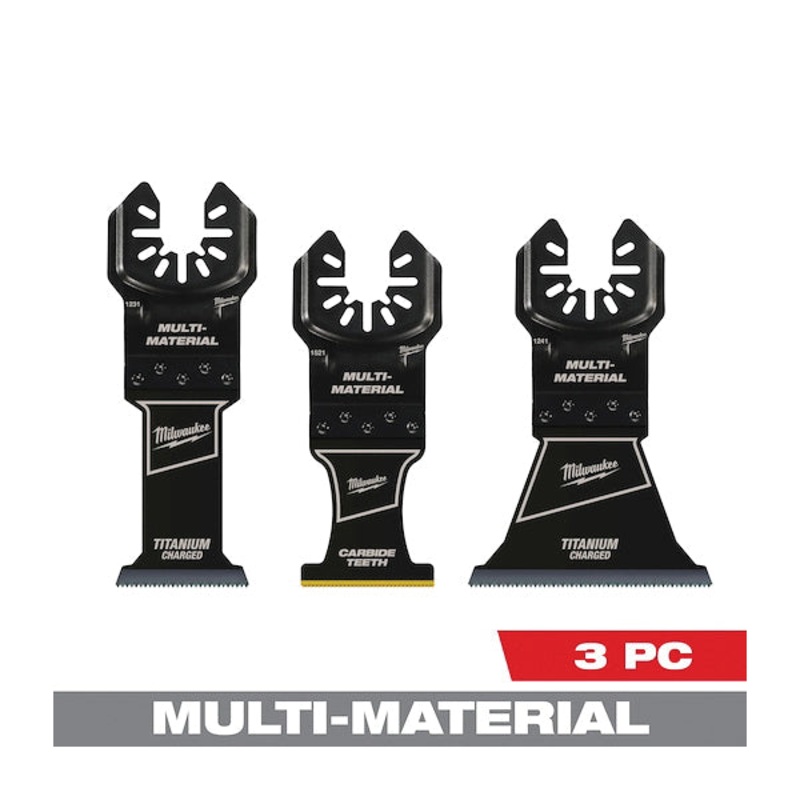 Milwaukee OPEN-LOK 49-10-9005 Oscillating Multi-Tool Blade, Cut-Away, Universal Fit Blade, 3-Piece, 6-3/8 in OAL