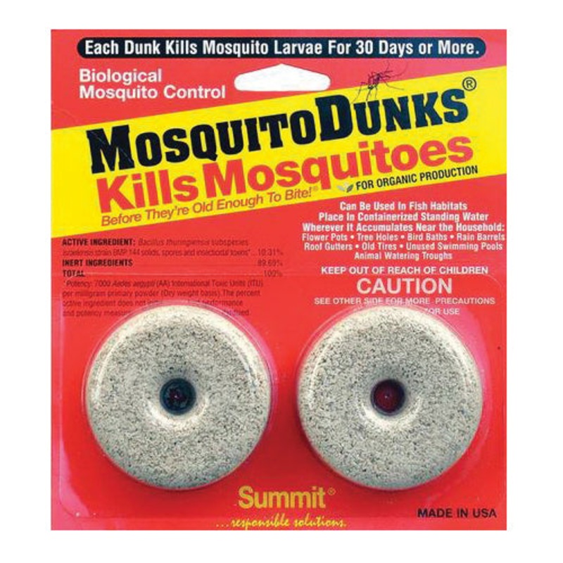MOSQUITO DUNKS 102-12 Mosquito Killer, Granules, Musty, Indoor/Outdoor